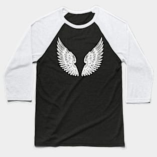 Angel Angel Wings Jesus Faith Hope Biker Tattoo Style Dove Eagle Symbolic Graphic Vector Cool Retro Baseball T-Shirt